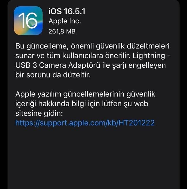 iPhone kullanıcılarına iOS 16.5.1 müjdesi! Yayınlandı