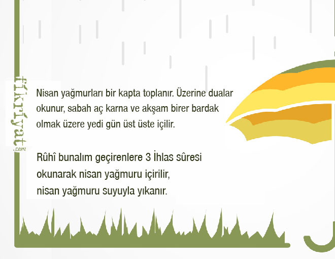 Nisan yağmurunun faydaları nelerdir? Nisan yağmuru suyunun şifası nedir?